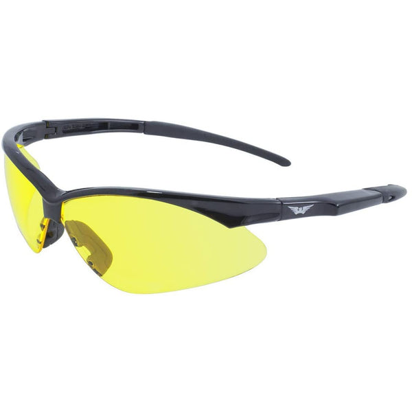 Yellow-tinted safety glasses